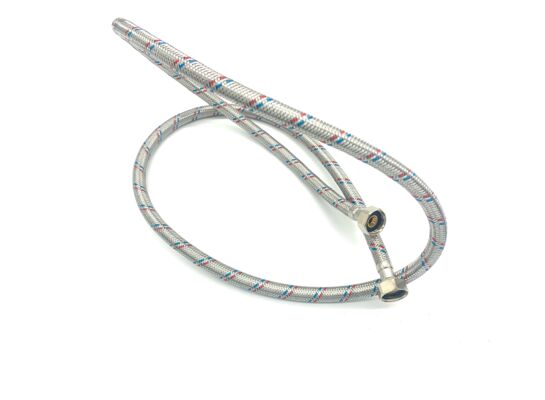 Wężyk nierdzewny 1/2" x 1/2" 80 cm ww