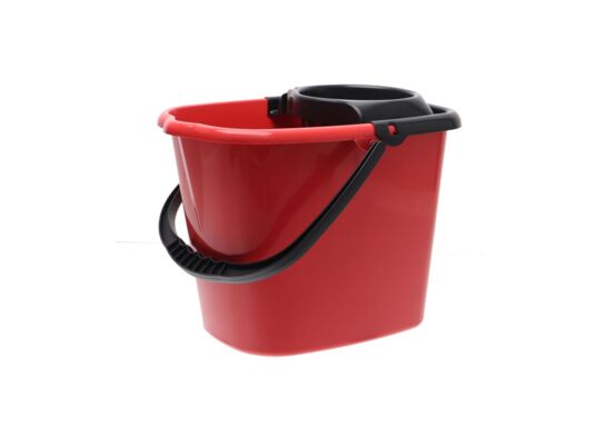 Wiadro z wyciskaczem Basic 12 l czerwony
