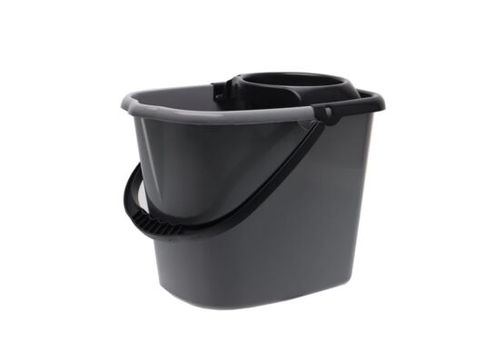 Wiadro z wyciskaczem Basic 12 l szary