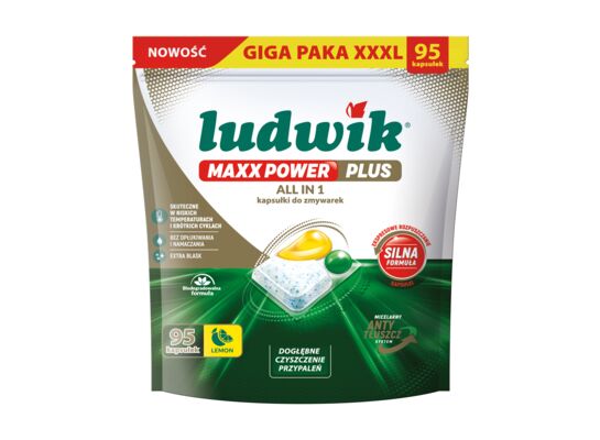 Kapsułki do zmywarek 95 sztuk Ludwik Maxx Power Plus