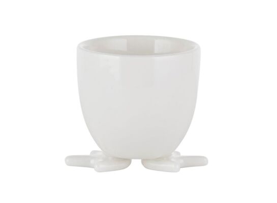 Kieliszek do jaj stópki biały