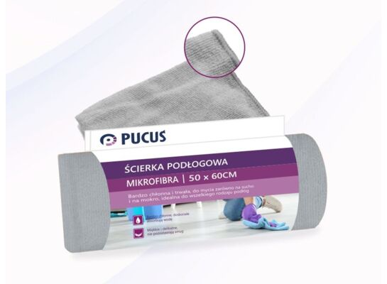 Ścierka podłogowa Mikro 50 x 60 cm szary Pucuś New