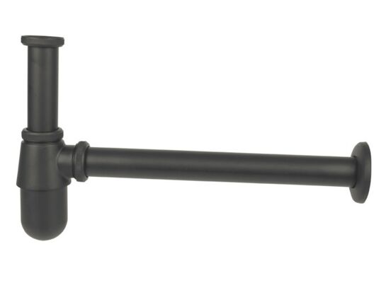 Półsyfon umywalkowy metalowy butelkowy czarny