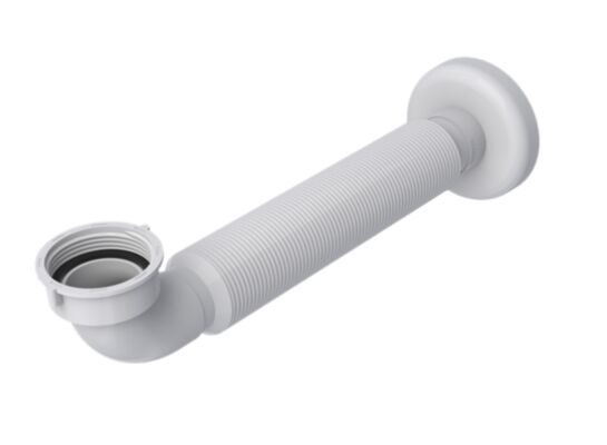 Półsyfon umywalkowy Universal z podejściem kolanowym, nakrętka plastikowa 5/4", odpływ fi32