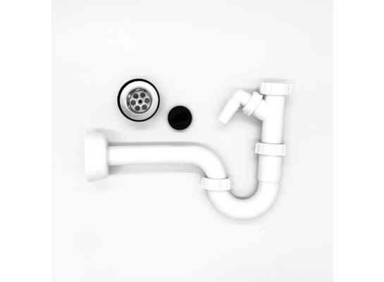 Syfon rurowy umywalki 5/4" 32mm z wyjściem na pralkę