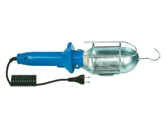 Oprawa warsztatowa przenośna niebieska E27 5 m z wyłącznikiem