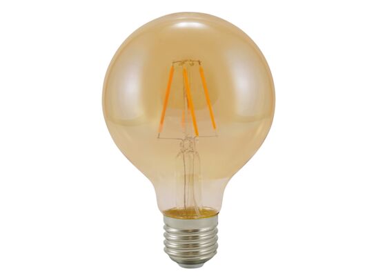 Żarówka dekoracyjna Vintage LED Filament Amber G80 E27 WW 2000 K 320 lm Sanico