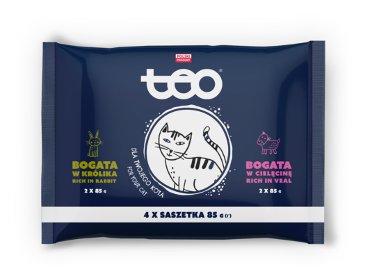 Karma mokra dla kota 4 x 85 g cielęcina i królik TEO