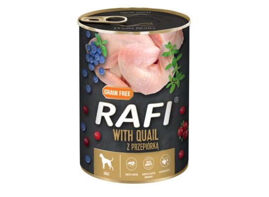 Karma mokra dla psa z przepiórką 400 g Rafi