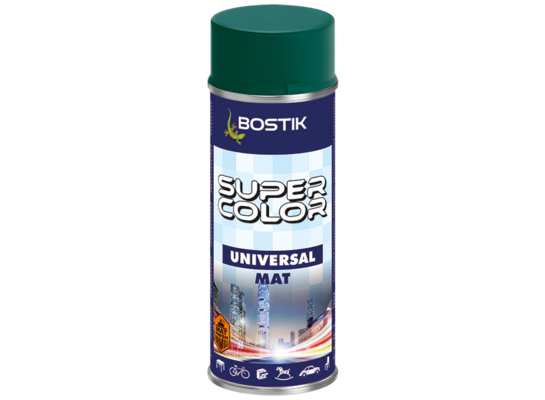 Lakier uniwersalny SUPER COLOR 400 ml ciemnozielony mat BOSTIK