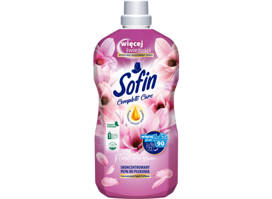 Skoncentrowany płyn do płukania tkanin Complete Care & Freshness FLORAL PASSION 1,8 l SOFIN