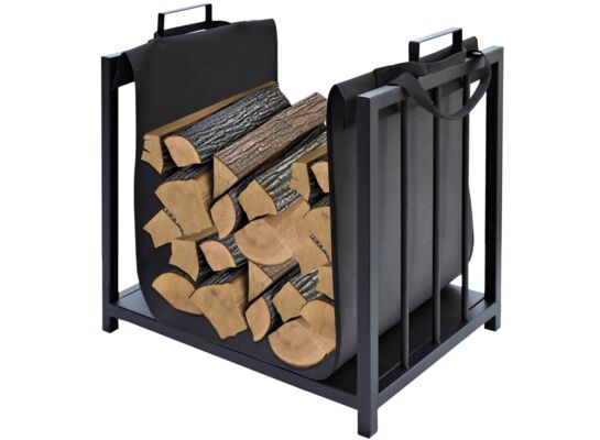 Kosz na drewno kominkowe PK007 50,5 x 37 x 50 cm czarny