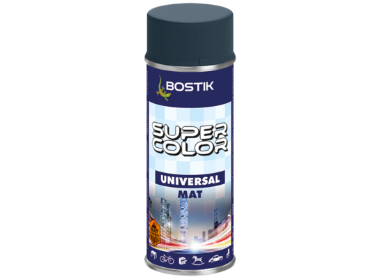Lakier uniwersalny SUPER COLOR 400 ml antracyt mat BOSTIK