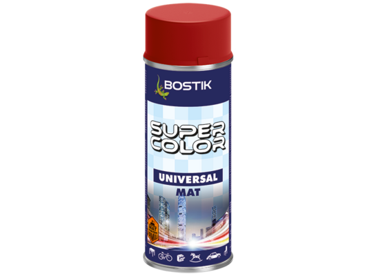 Lakier uniwersalny SUPER COLOR 400 ml ognista czerwień mat BOSTIK
