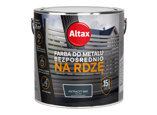 Farba do metalu 2,5 l antracyt mat ALTAX