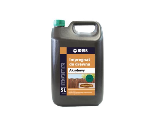 Impregnat akrylowy do drewna 5 l zielony IRISS