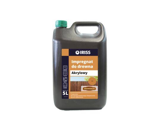 Impregnat akrylowy do drewna 5 l buk IRISS