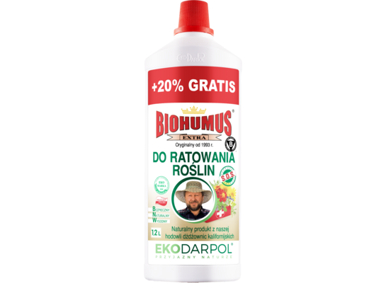 Nawóz BIOHUMUS EXTRA SOS do ratowania roś lin 1 l + 20% gratis Ekodarpol