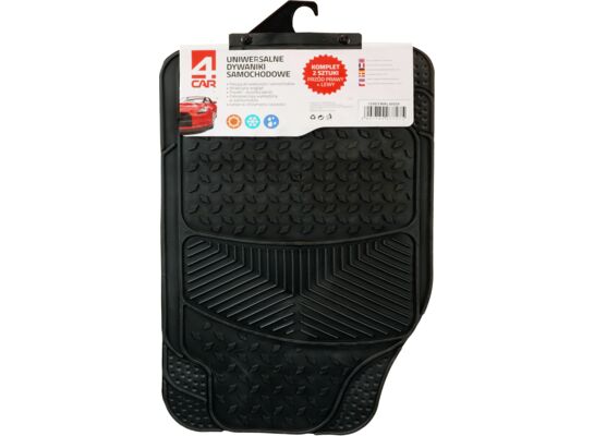 Komplet dywaników PVC korytko przód MULTI-LUX czarne 2 szt. 4CAR