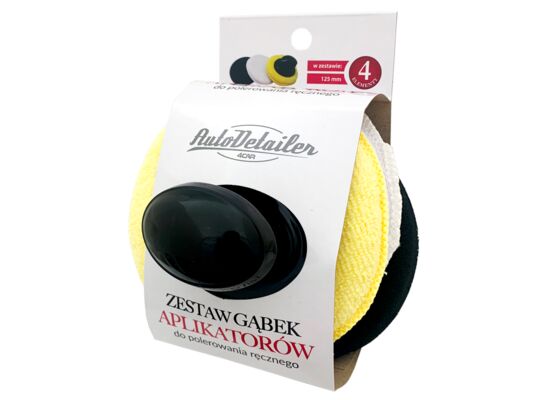 Zestaw gąbek aplikatorów do polerowania ręcznego 4 elementy AutoDetailer by 4Car
