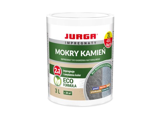 Impregnat do kamienia naturalnego MOKRY KAMIEŃ 3 l Jurga