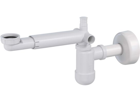 Syfon umywalkowy płaski space saver biały teleskopowy