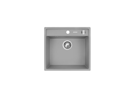 Zlewozmywak granitowy CAMEA 53 x 50 cm 1B szary beton Pyramis