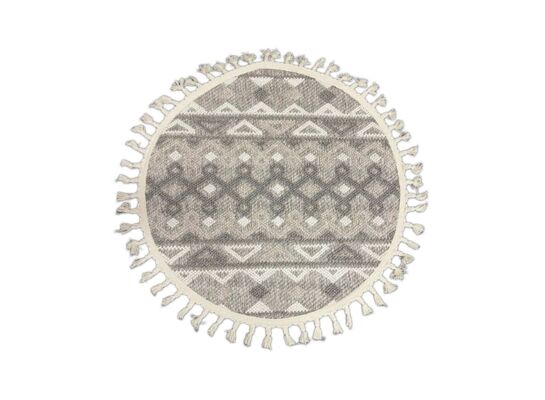 Dywan Jardin okrągły 120 cm aztecki szary