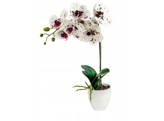 Storczyk sztuczny w doniczce 42 cm biały