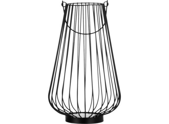 Lampion Lagos metalowy 27,5 x 45,5 x 58 cm czarny