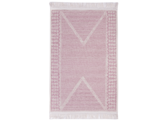 Chodnik dwustronny Elena 75 x 100 cm różowo-czarny