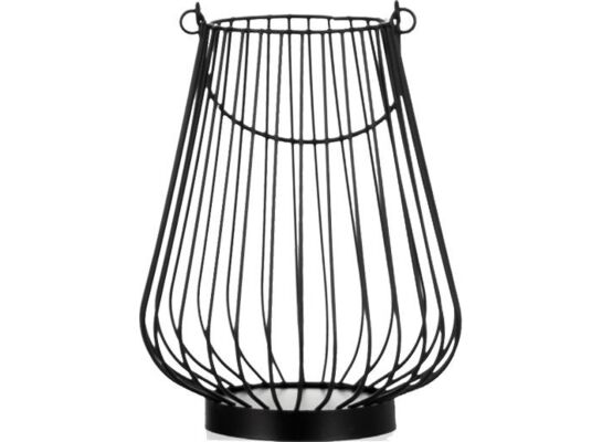Lampion Durban metalowy 19 x 19 x 32 cm czarny