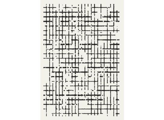 Dywan Casa 160 x 230 cm kratka biało-czarny