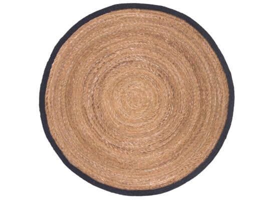 Dywan Wicker okrągły 140 cm brązowo-czarny