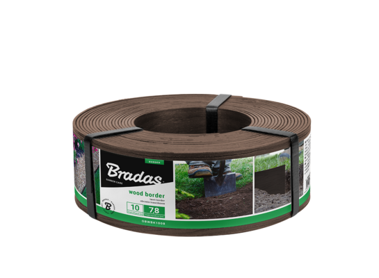 Obrzeże WOOD BORDER 78 x 2,8 x 10 m brązowy Bradas