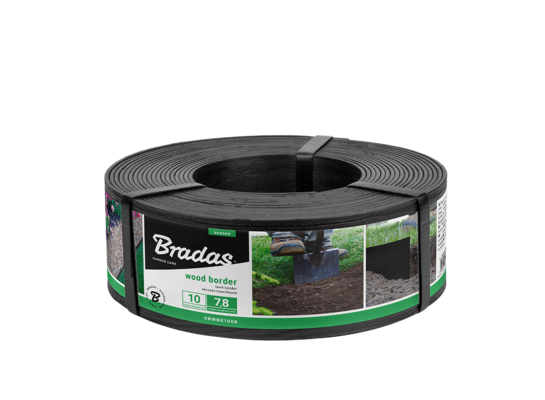 Obrzeże WOOD BORDER 78 x 2,8 mm x 10 m czarny Bradas