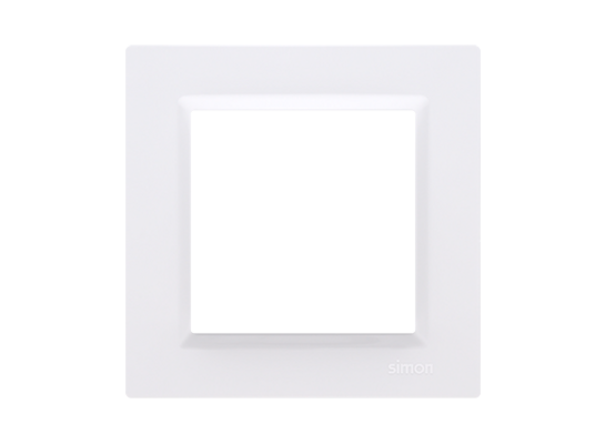 Ramka 1-krotna SIMON10 uniwersalna poziom i pion biała