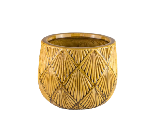 Donica ceramiczna Abanico S 13 cm żółty