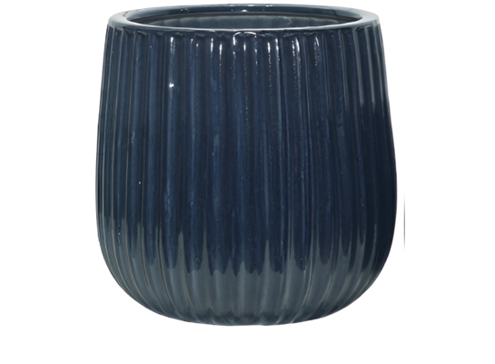 Donica ceramiczna Ondas S 12 cm granatowy