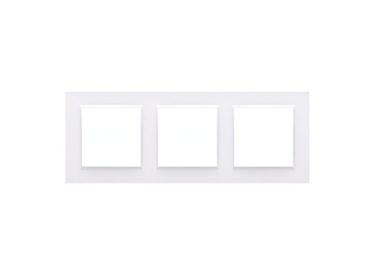 Ramka 3-krotna SIMON10 uniwersalna poziom i pion biała