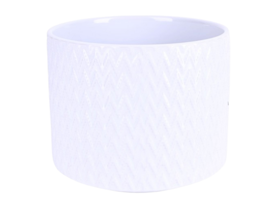 Osłonka ceramiczna Kali L 21 cm biały