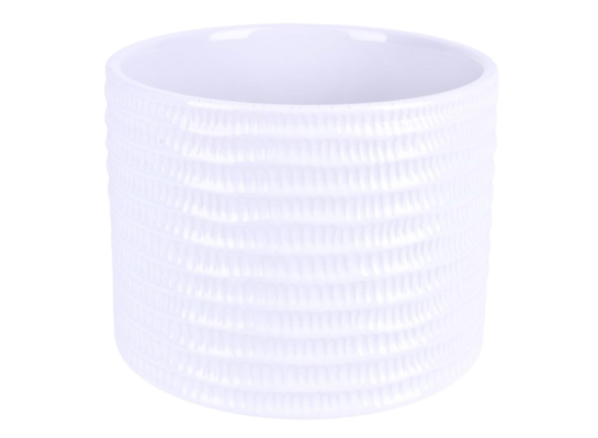 Osłonka ceramiczna Onde L 21 cm biały