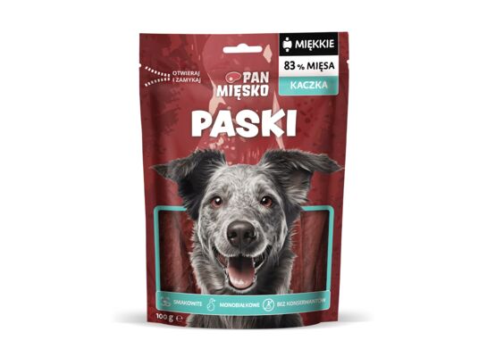 Przysmak dla psa Paski kaczka 100 g Pan Mięsko