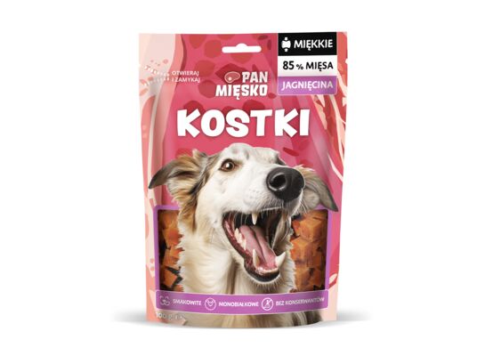 Przysmak dla psa Kostki jagnięcina 100 g Pan Mięsko