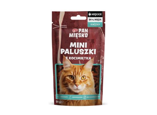 Przysmak dla kota kaczka z kocimiętką 50 g Pan Mięsko