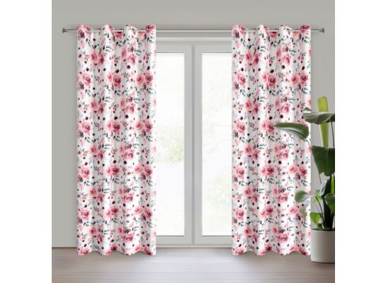 Zasłona gotowa Cecily 140 x 250 cm przelotki wielokolorowy