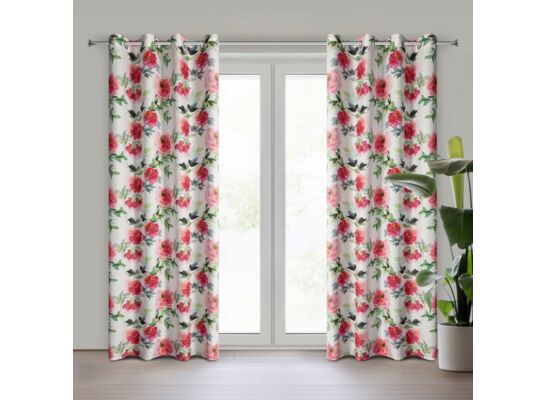 Zasłona gotowa Petra 140 x 250 cm przelotki wielokolorowy