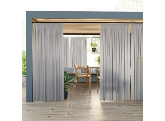 Zasłona gotowa Sereno na przelotkach 140 x 220 cm szary