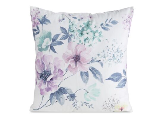 Poszewka dekoracyjna Mink 45 x 45 cm niebiesko-fioletowe kwiaty wielokolorowy