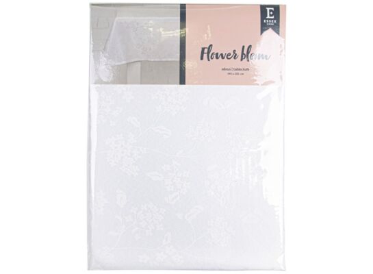 Obrus Flower Bloom 220 x 140 cm biały